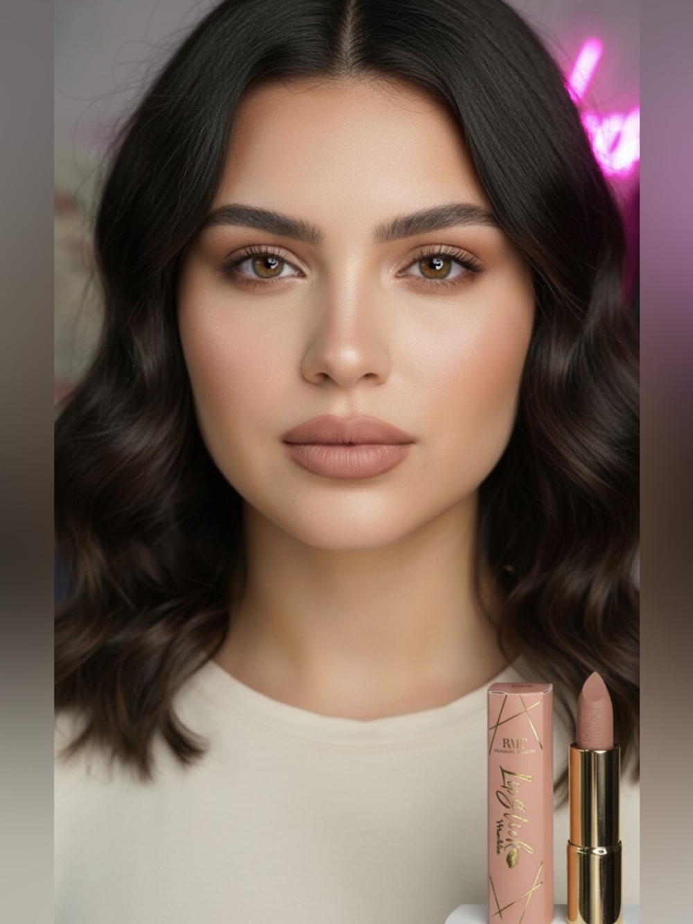 NEW Click Bullet Nude Matte Lipstick by Romantic Beauty #24